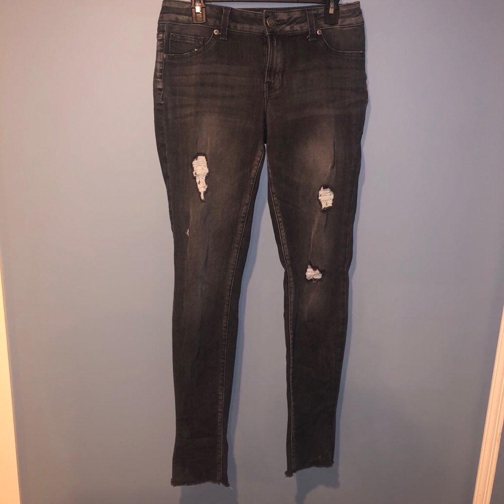 MAURICES Distressed Straight Skinny Jean